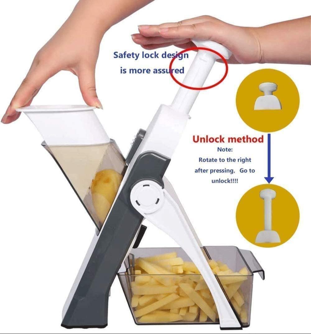 Slicer- Slicer for Vegetables, Meal Prep with Thickness, Size Adjustment