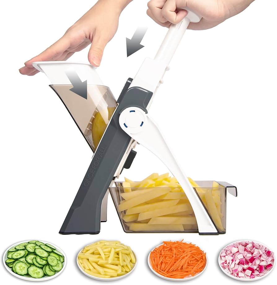 Slicer- Slicer for Vegetables, Meal Prep with Thickness, Size Adjustment