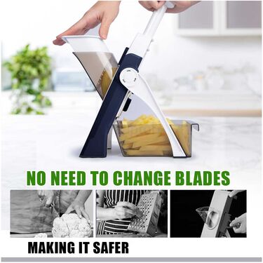 Slicer- Slicer for Vegetables, Meal Prep with Thickness, Size Adjustment